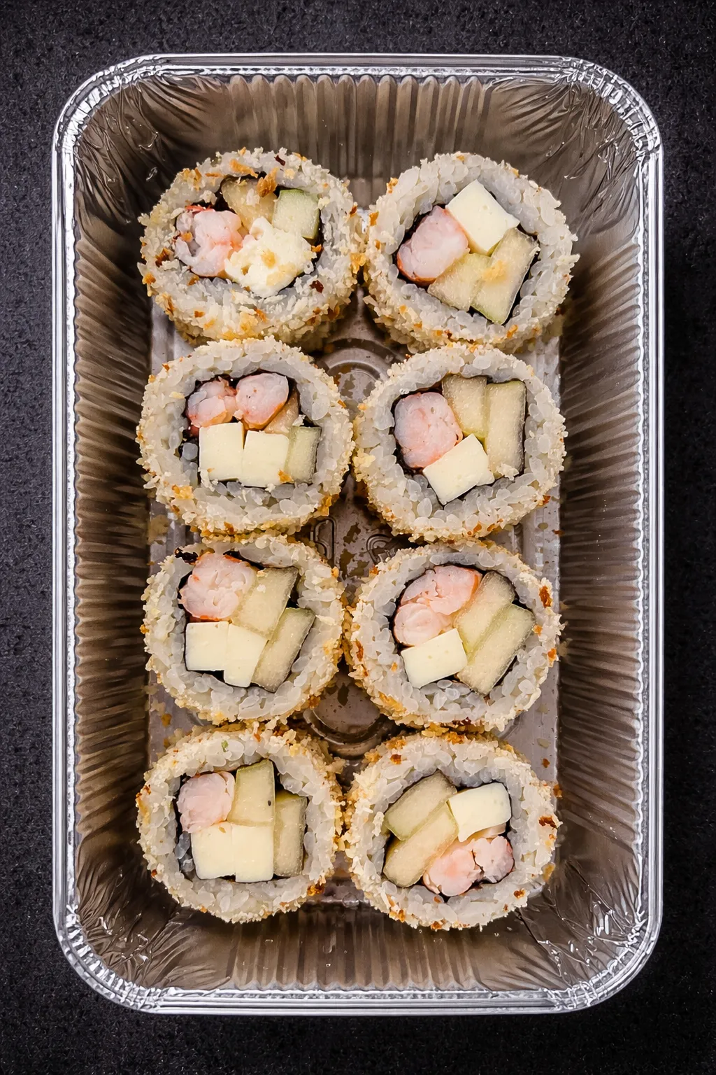 Запечённый с креветкой и грушей